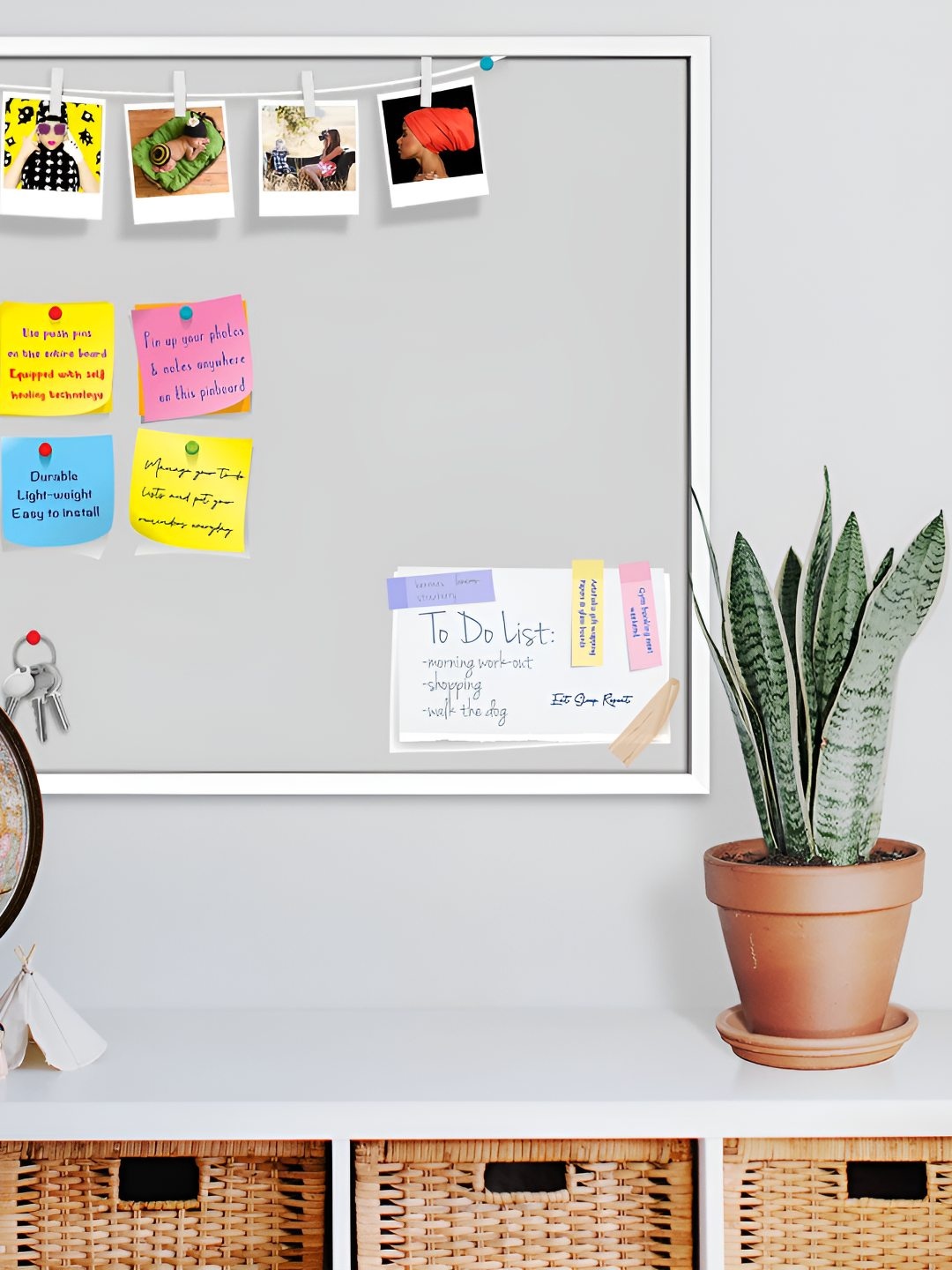 

ArtzFolio Wooden Notice Board, Grey