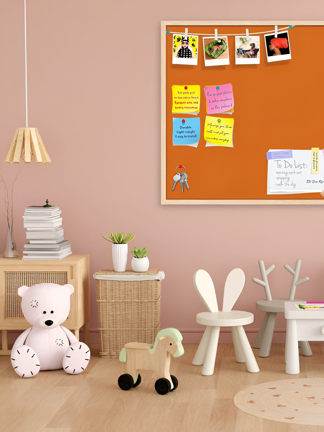 

ArtzFolio Wooden Notice Pin Board, Brown