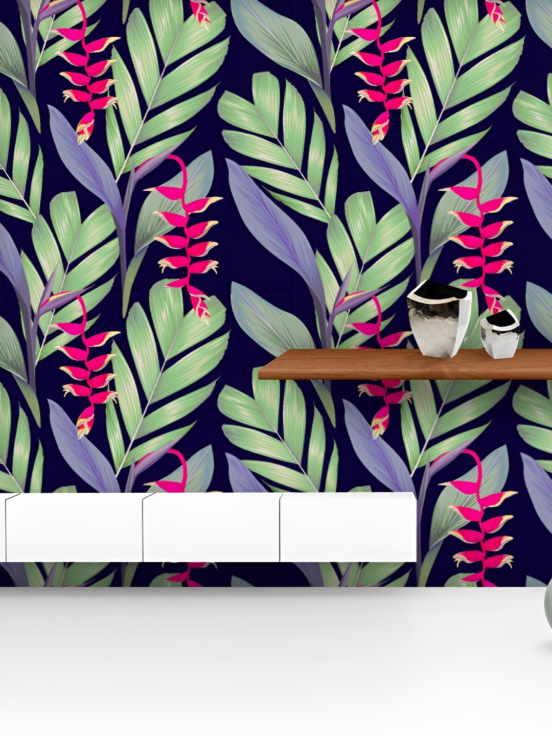 

ArtzFolio Printed UV-Resistant Anti-Bacterial Tropical Heliconia Flowers Peel & Stick Wallpaper, Multi