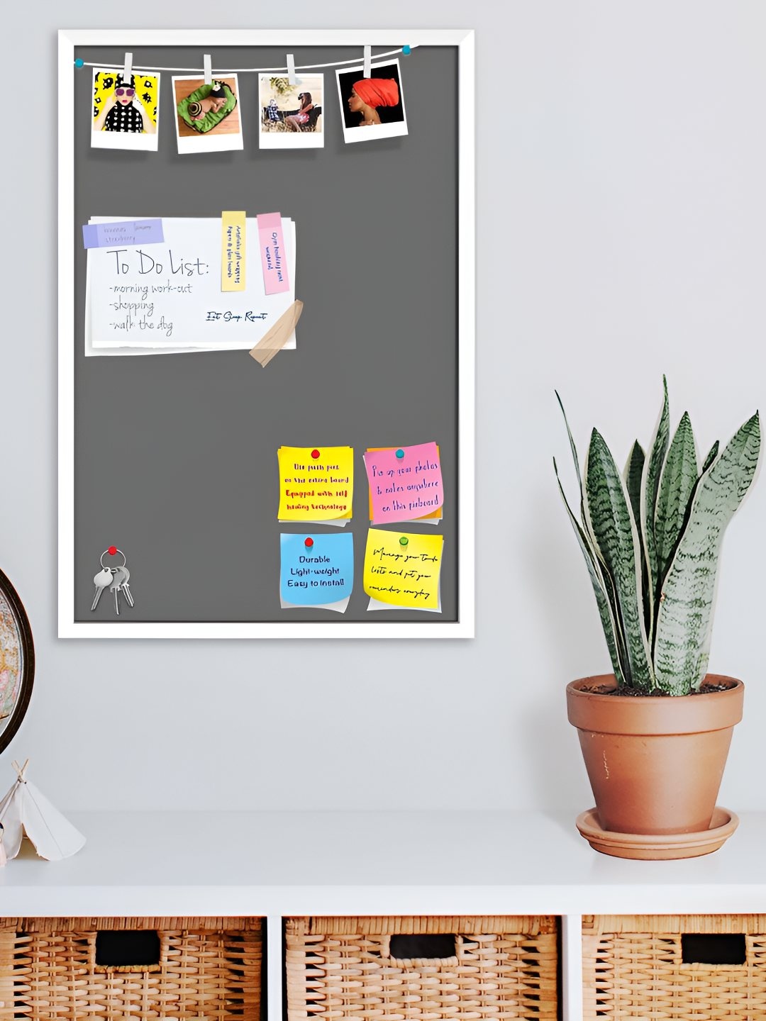 

ArtzFolio Wooden Notice Board, Grey
