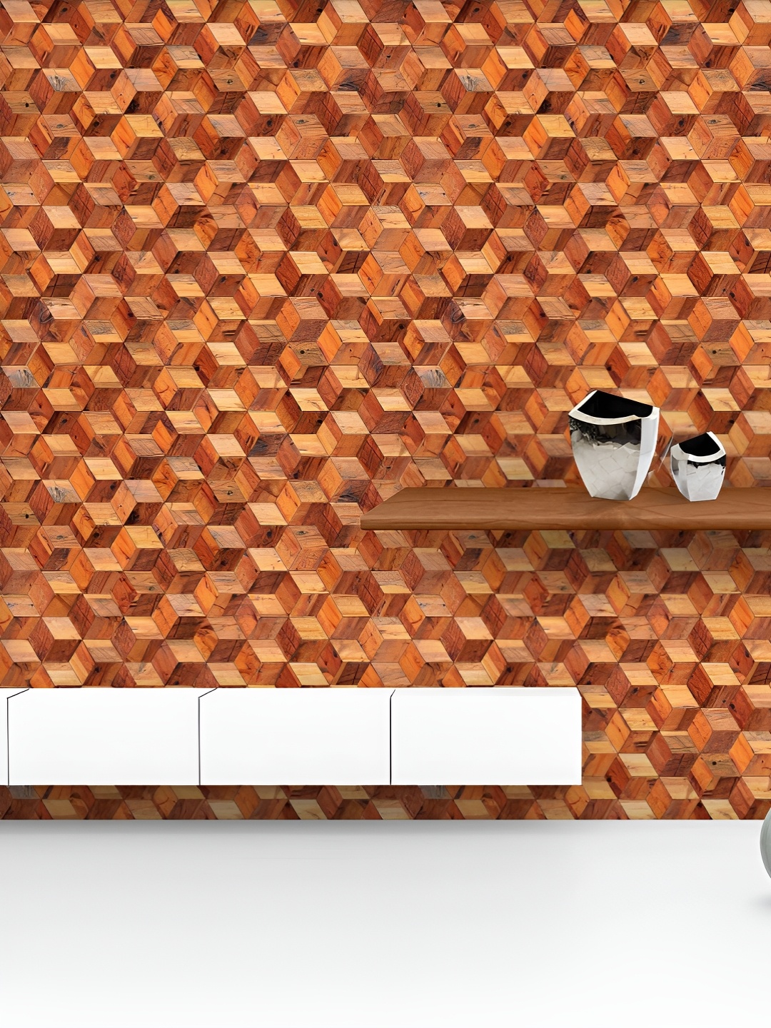 

ArtzFolio Printed UV-Resistant Anti-Bacterial Hexagon Various Pattern Peel & Stick Wallpaper, Multi