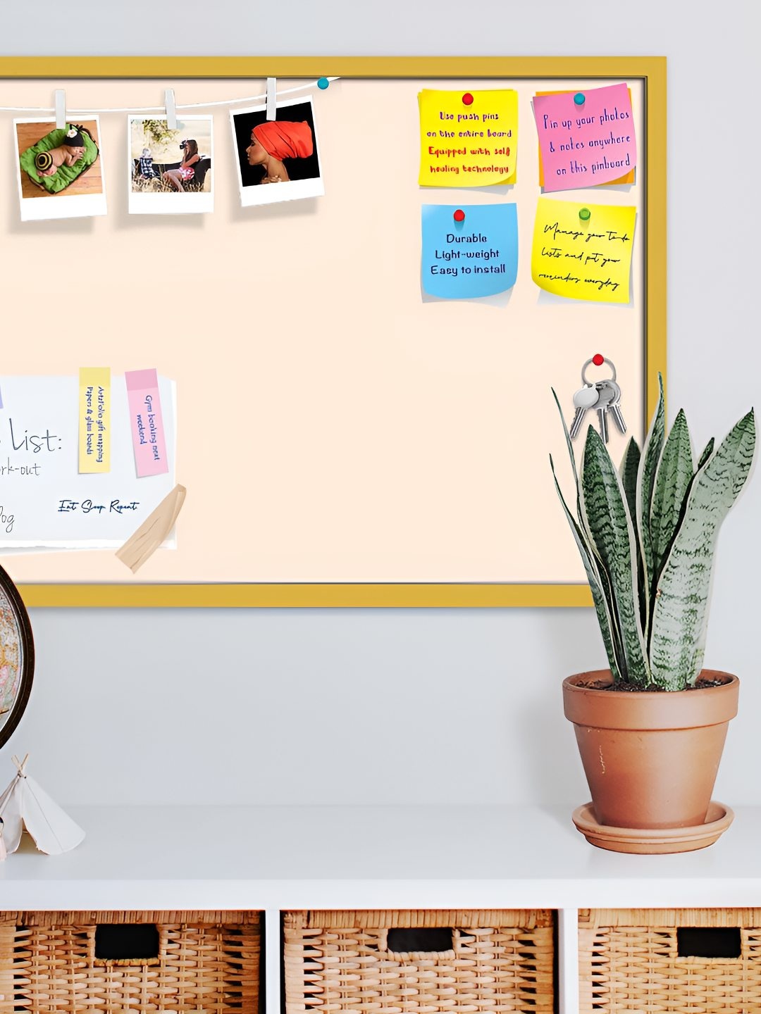 

ArtzFolio Wooden Notice Pin Board, White