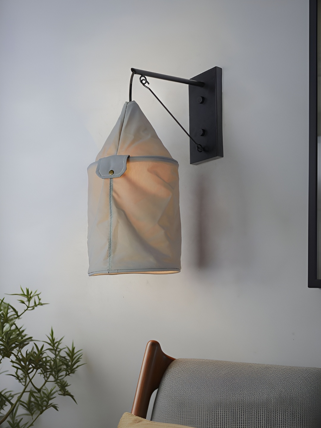

Fos Lighting Grey & Black Contemporary Cylinder Shaped Wall Lamp