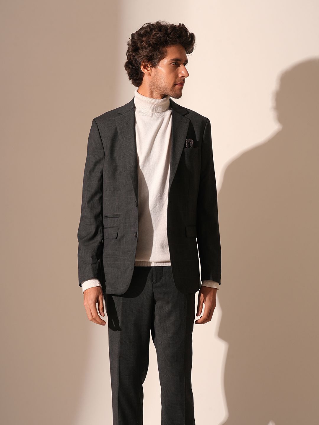 

SELECTED Men Turtle Neck Pullover, White