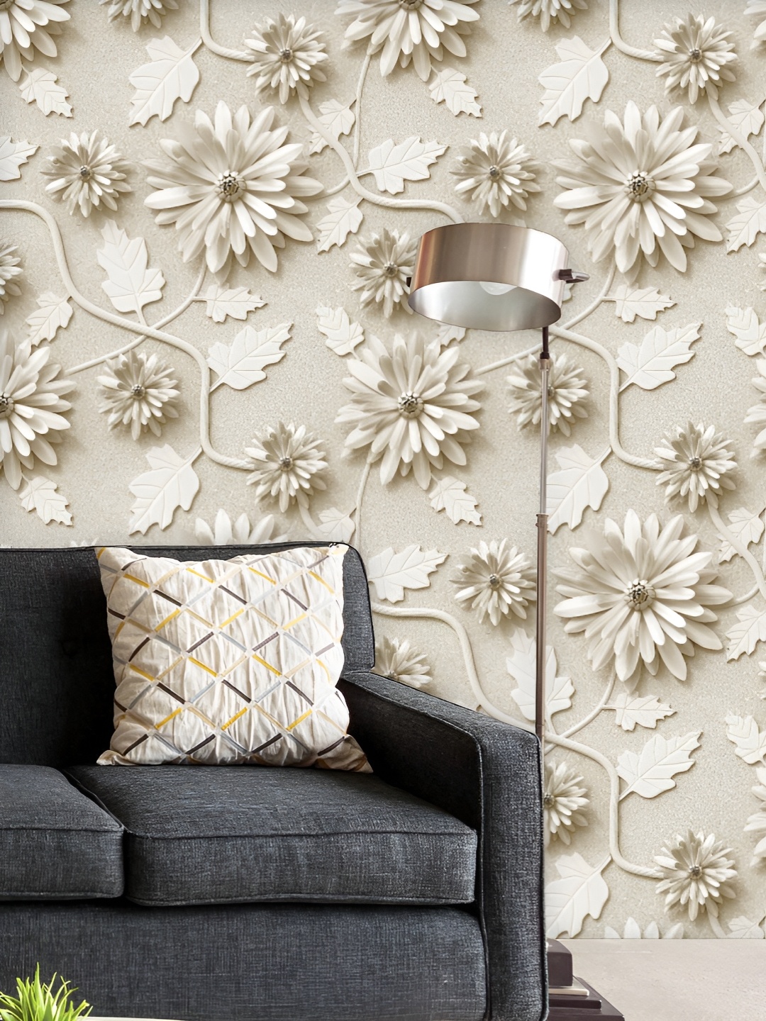 

ArtzFolio Printed UV-Resistant Anti-Bacterial D Chrysanthemum Flowers Peel & Stick Wallpaper, Multi