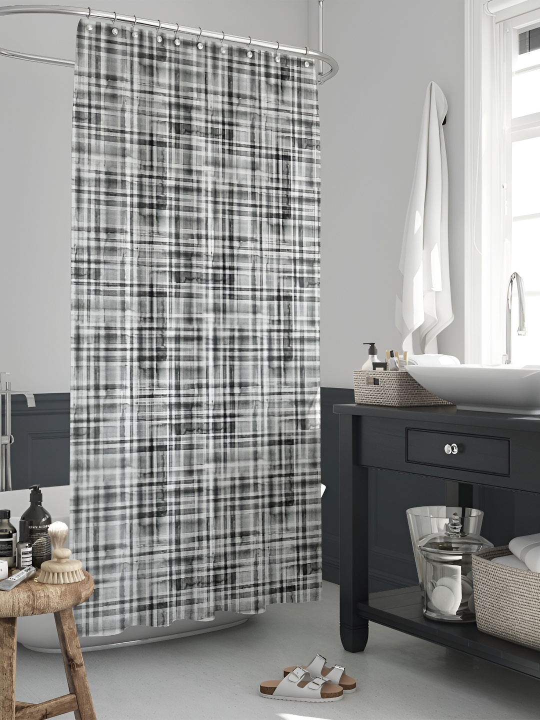 

ArtzFolio Single Piece Waterproof Polyester Shower Curtain, Multi