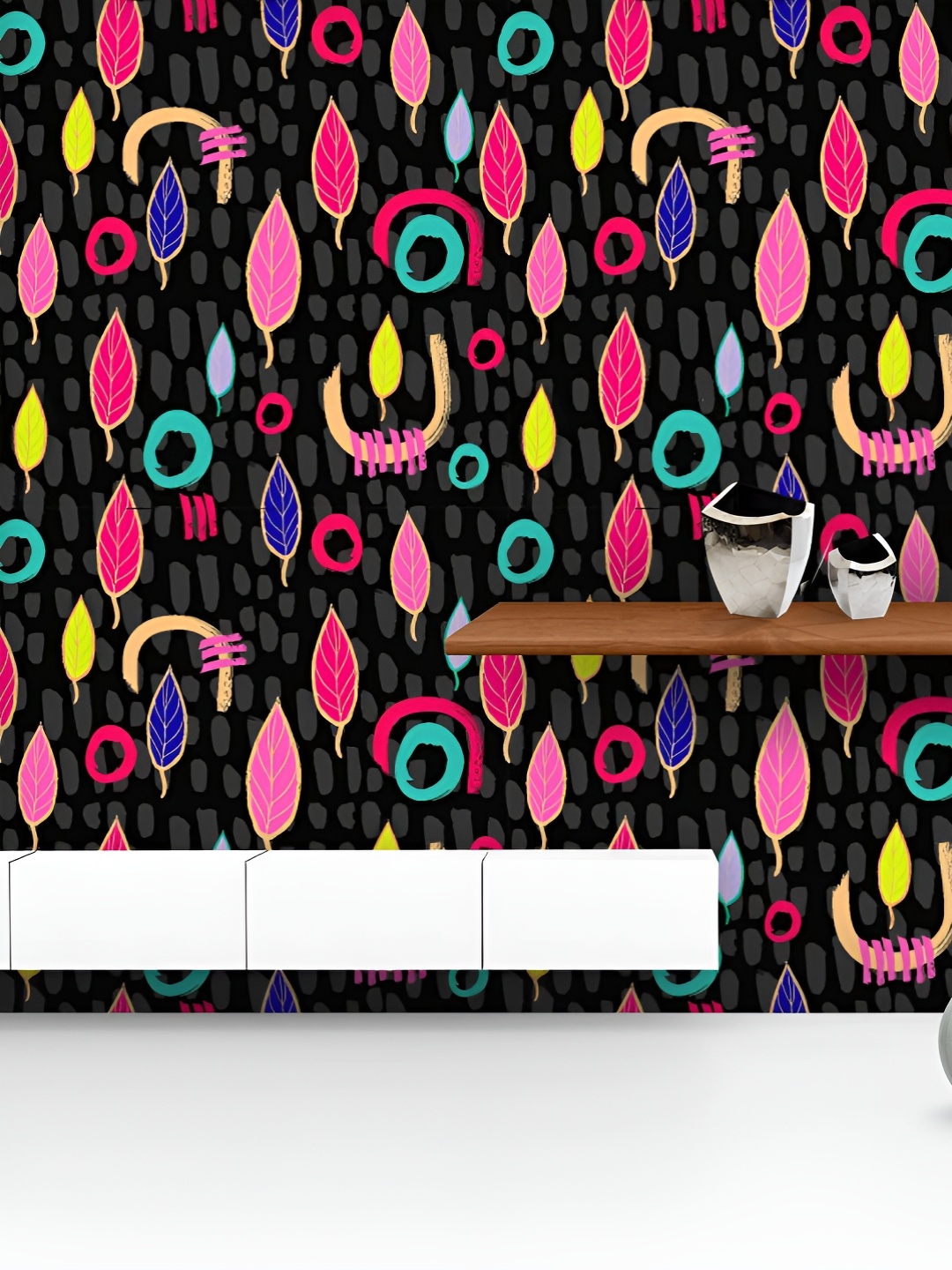 

ArtzFolio Printed UV-Resistant Anti-Bacterial Geometric Pattern Peel & Stick Wallpaper, Multi