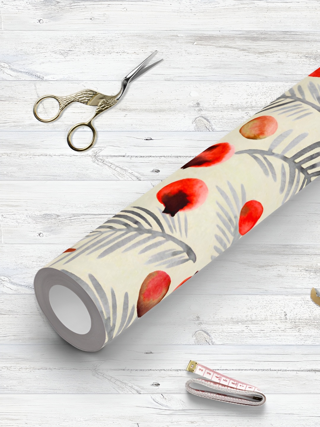 

ArtzFolio Off White & Grey Printed UV Resistant Wallpaper