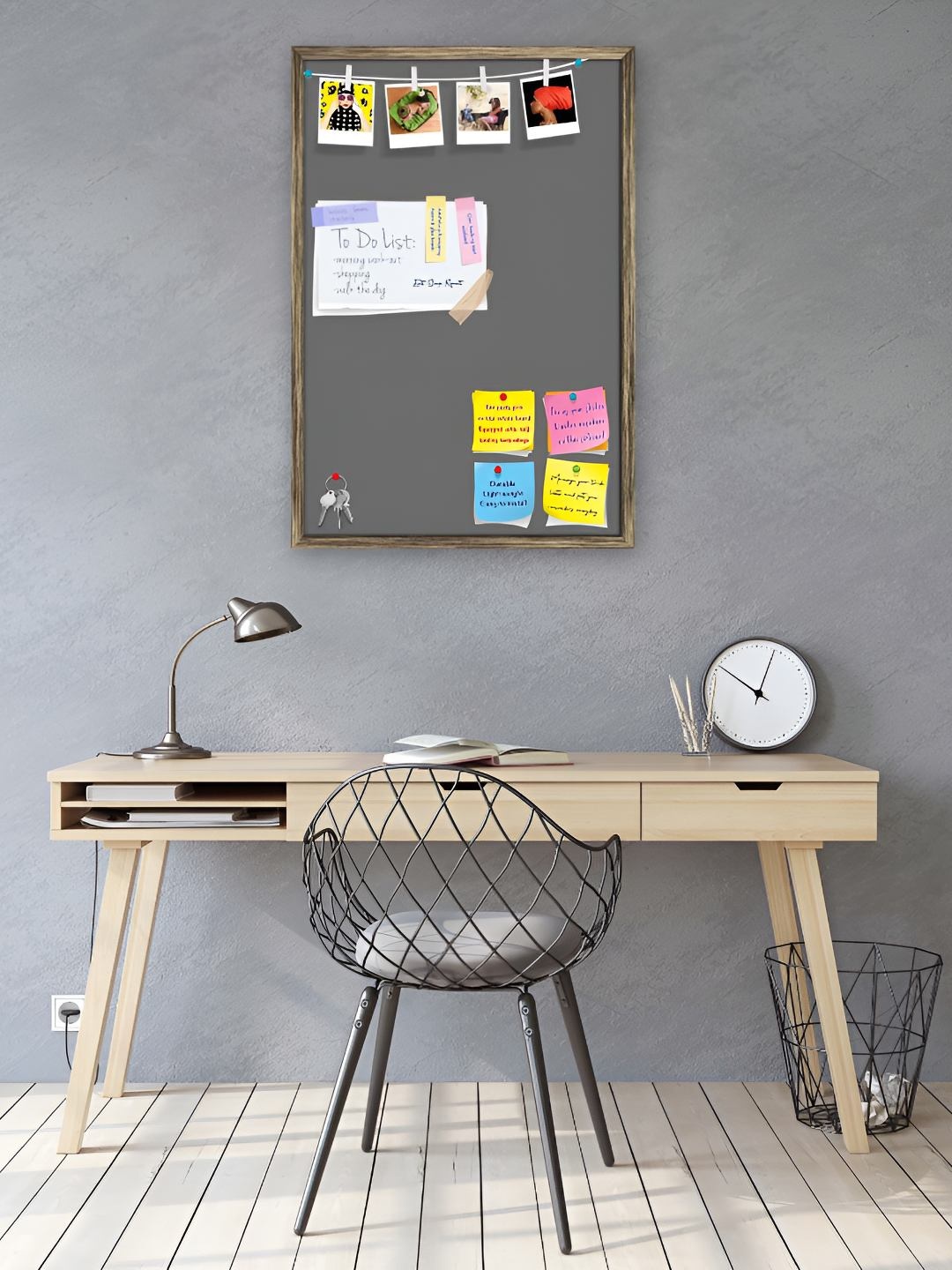 

ArtzFolio Wooden Notice Board, Grey