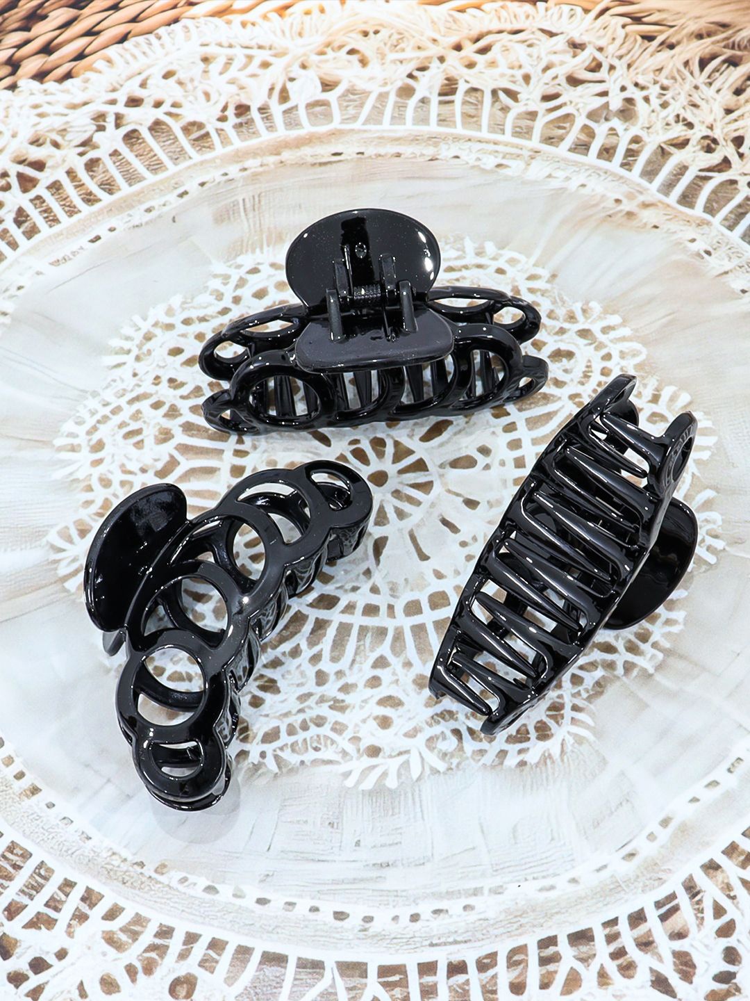 

Krelin Women Set of 3 Claw Clip, Black