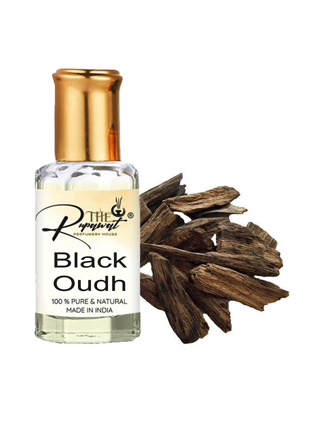 

THE RUPAWAT Perfumery House Black Oudh 100% Natural & Pure Alcohol Free Attar - 12 ml, Transparent