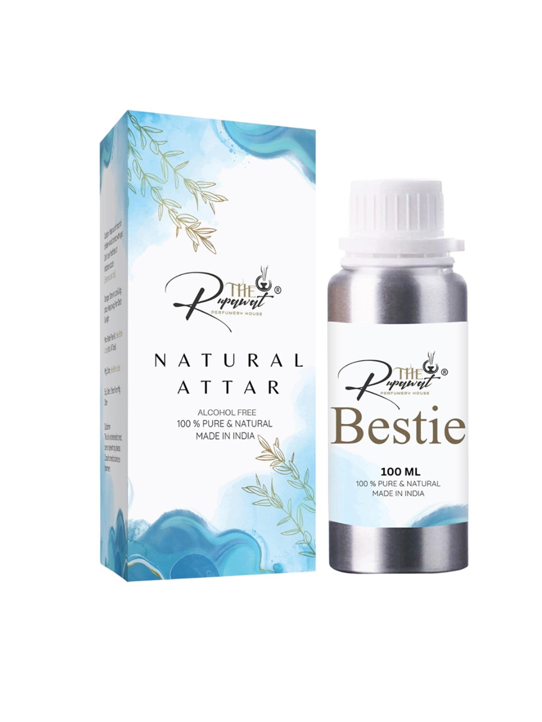 

THE RUPAWAT Perfumery House Bestie 100% Natural & Pure Alcohol Free Attar - 100 ml, Transparent