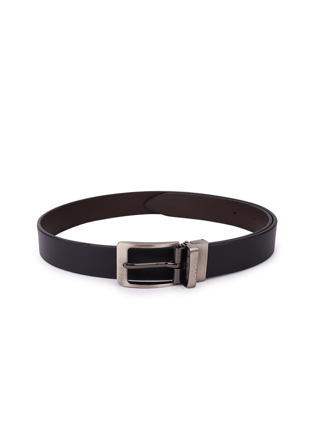 

Provogue Men Printed Leather Reversible Belt, Black