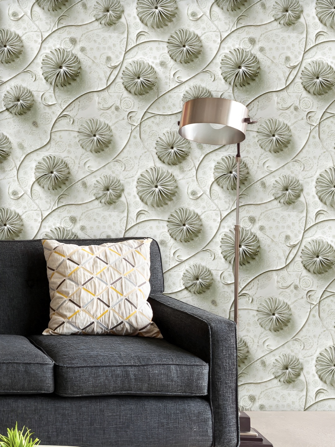 

ArtzFolio Printed UV-Resistant Anti-Bacterial D Abstract Flowers Peel & Stick Wallpaper, Multi