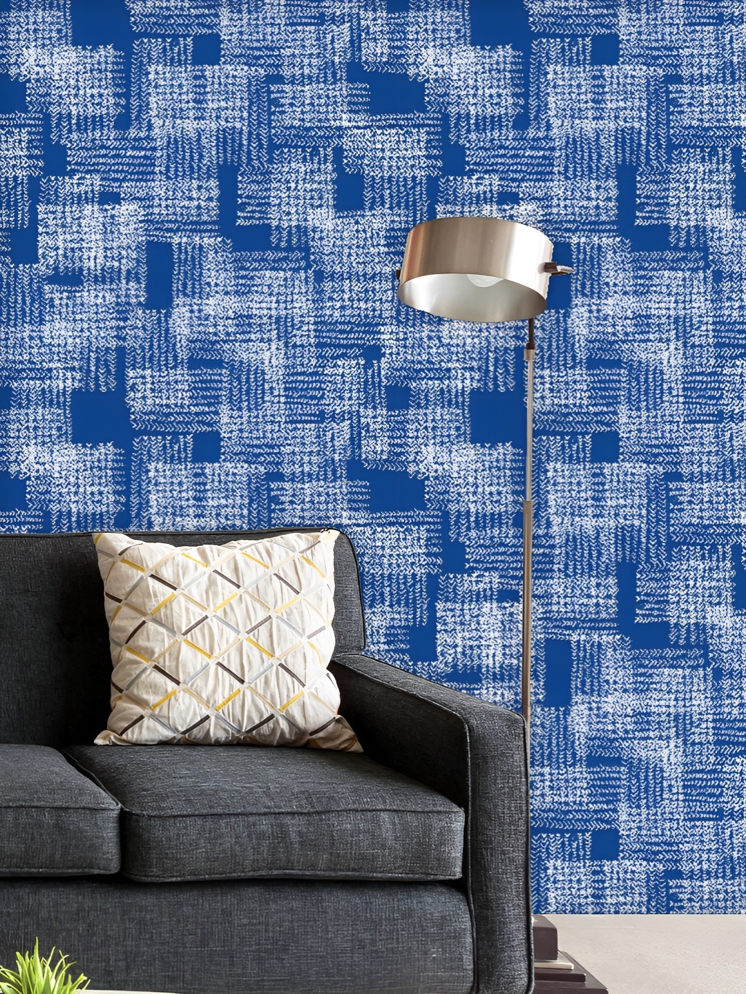 

ArtzFolio Printed UV-Resistant Anti-Bacterial Japanese Shibori Ikat Peel & Stick Wallpaper, Multi