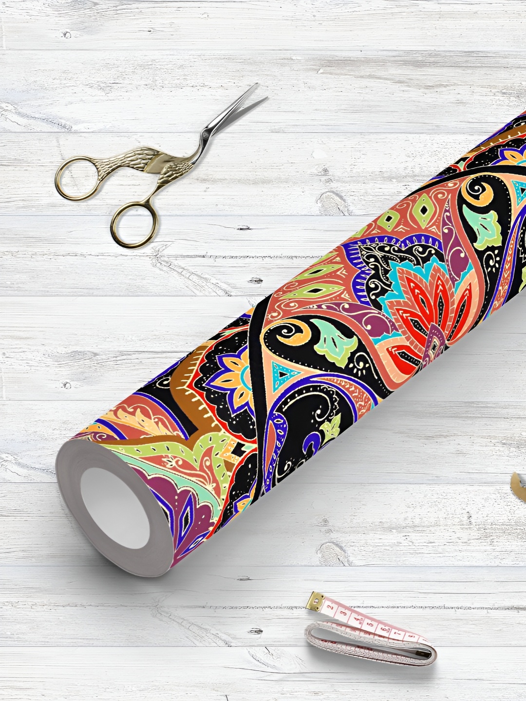 

ArtzFolio Blue & Red Floral Printed UV Resistant Wallpaper
