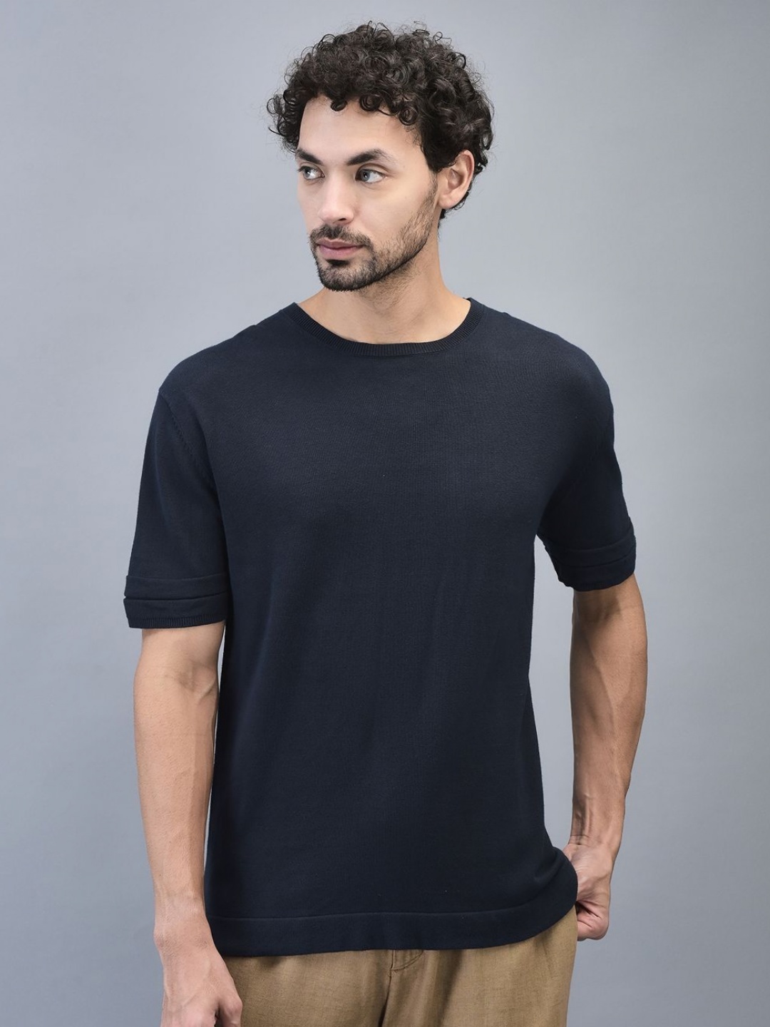 

Woods Men Raw Edge T-shirt, Black