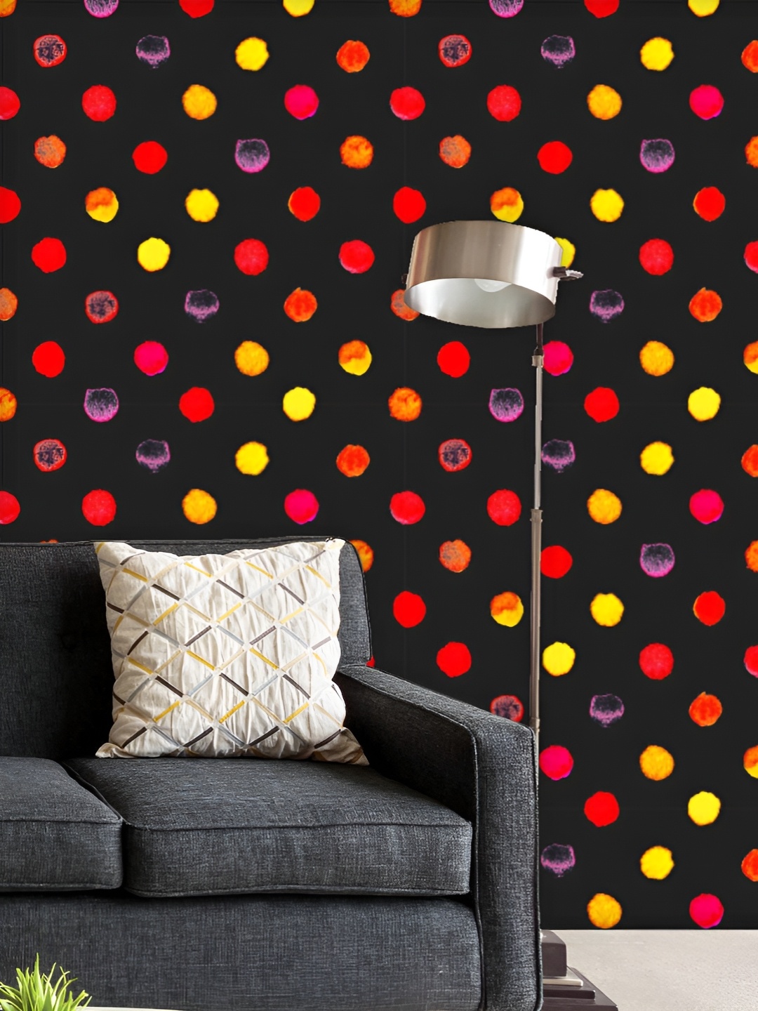 

ArtzFolio Printed UV-Resistant Anti-Bacterial Watercolor Circles Peel & Stick Wallpaper, Multi