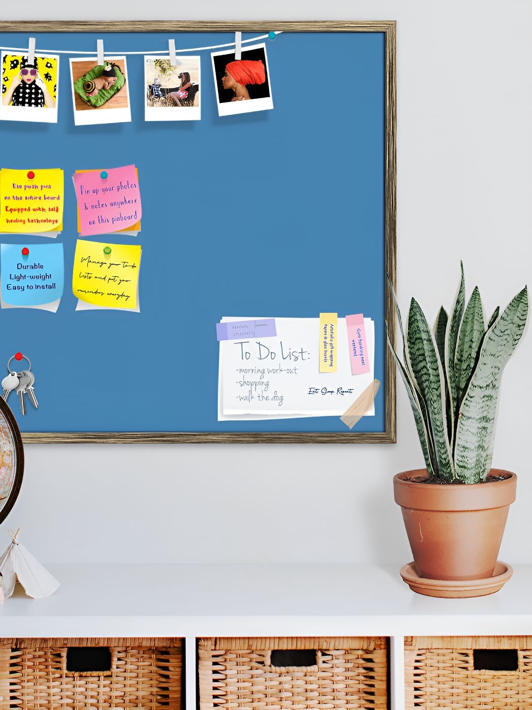 

ArtzFolio Wooden Notice Pin Board, Blue
