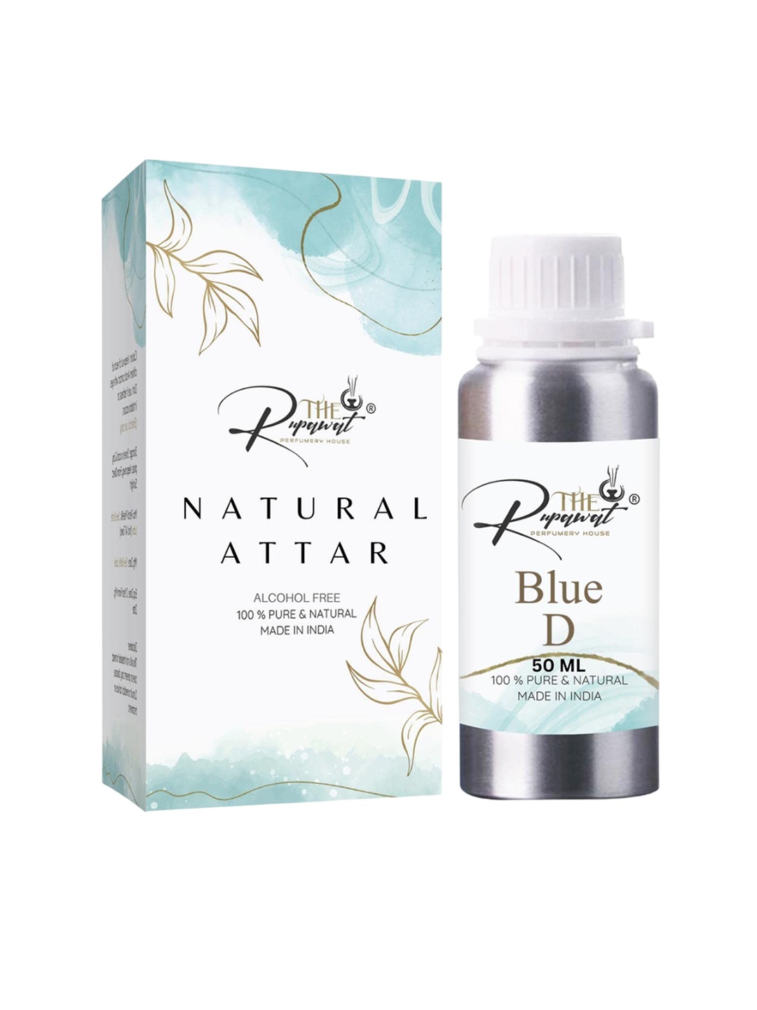 

THE RUPAWAT Perfumery House Blue D Alcohol Free Attar - 50 ml, Transparent