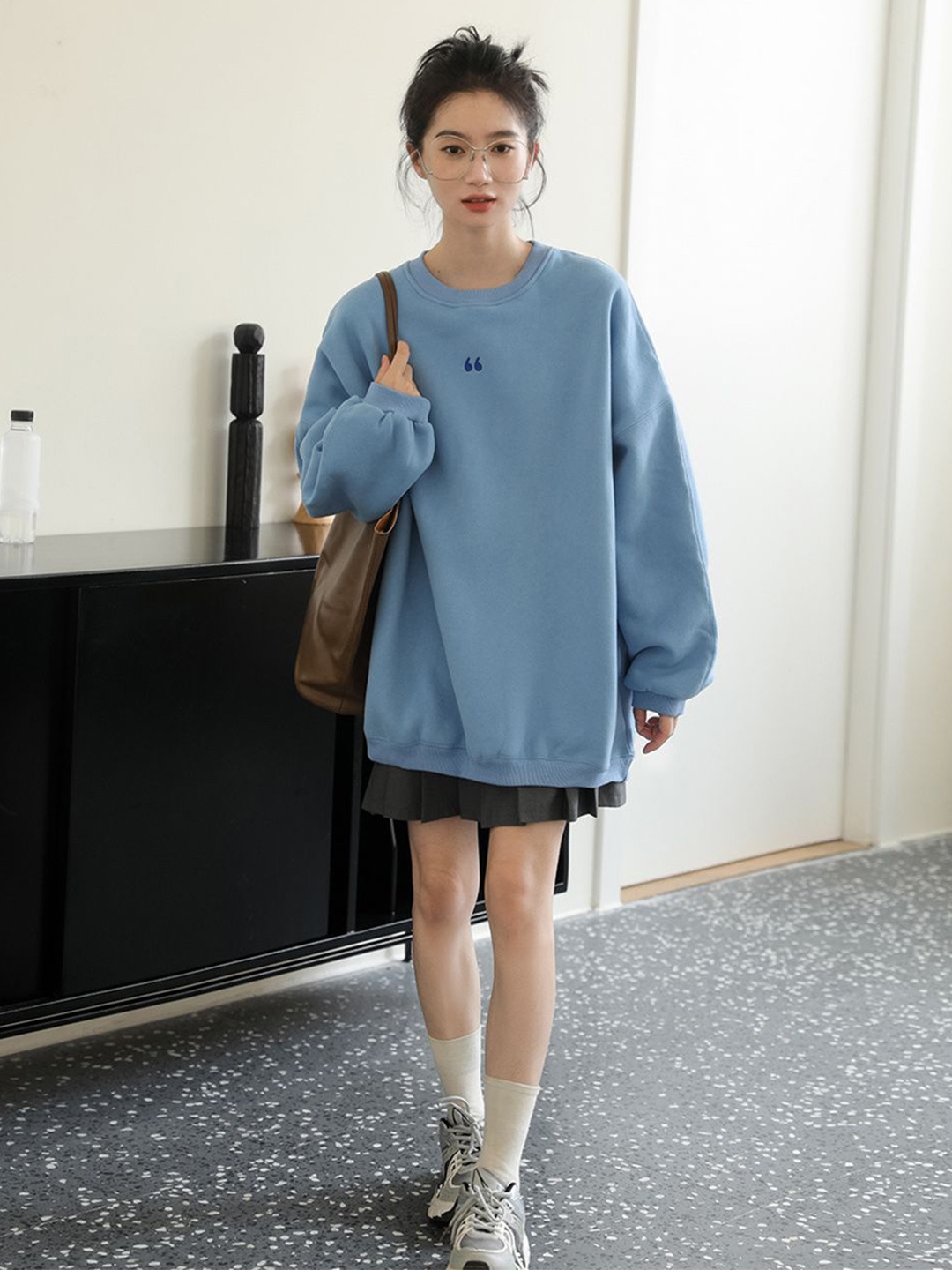 

JC Mode Women Round Neck Sweatshirt, Blue