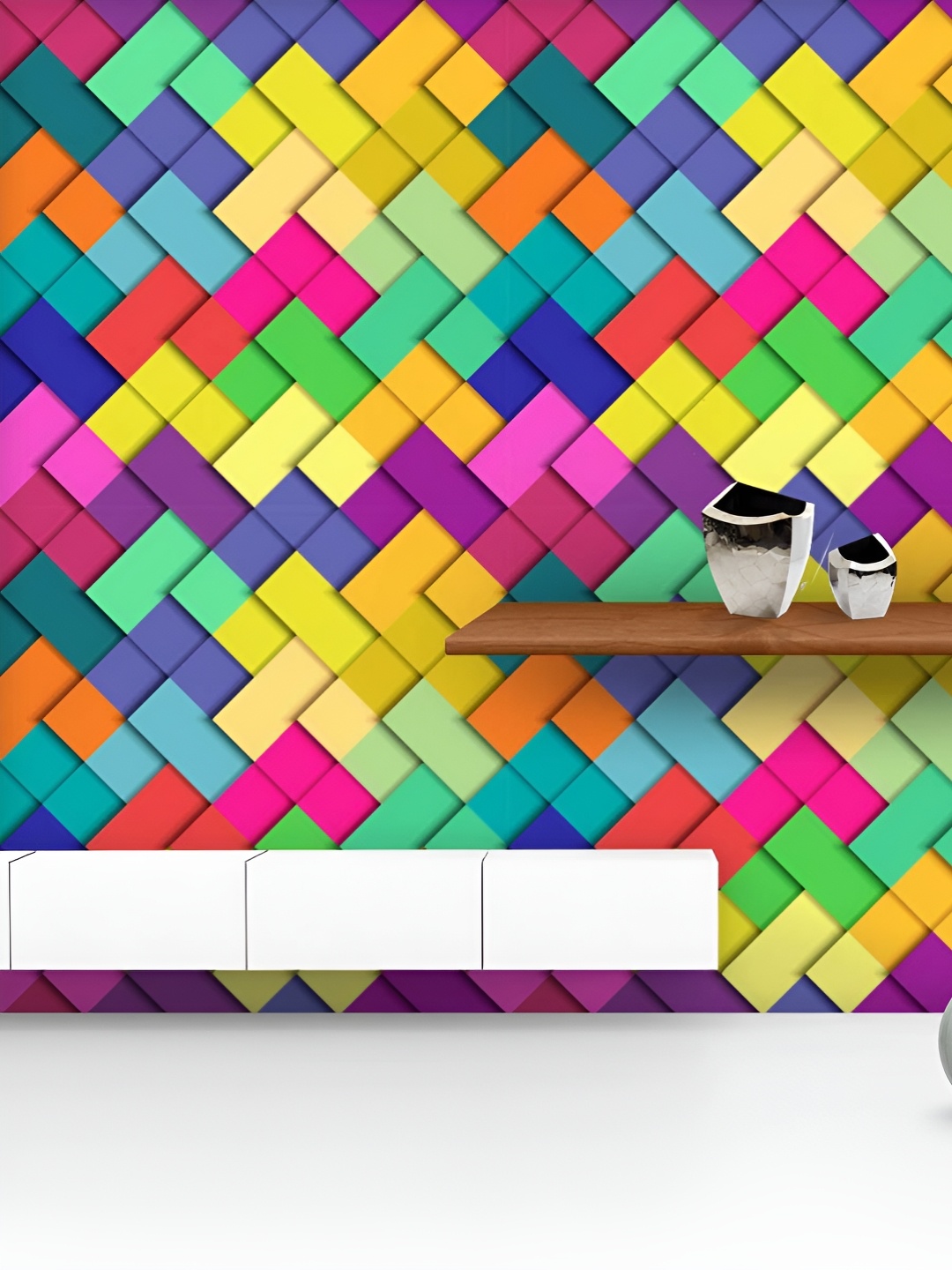 

ArtzFolio Yellow & Pink Printed UV Resistant Wallpaper
