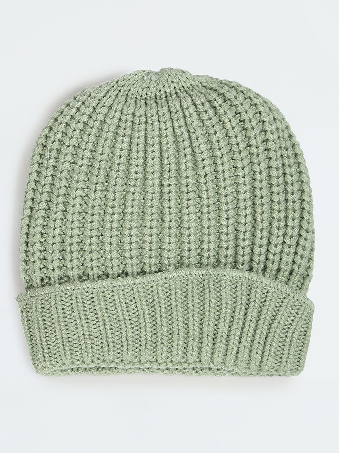 

max Women Self Design Beanie, Green