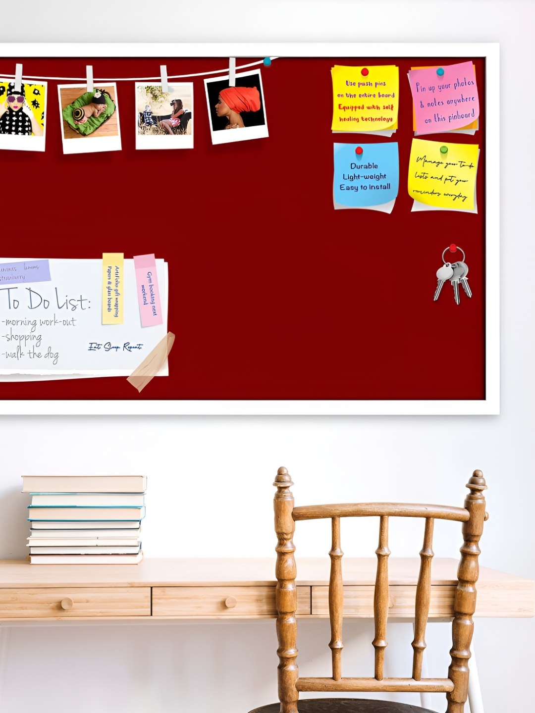 

ArtzFolio Wooden Notice Pin Board, Brown