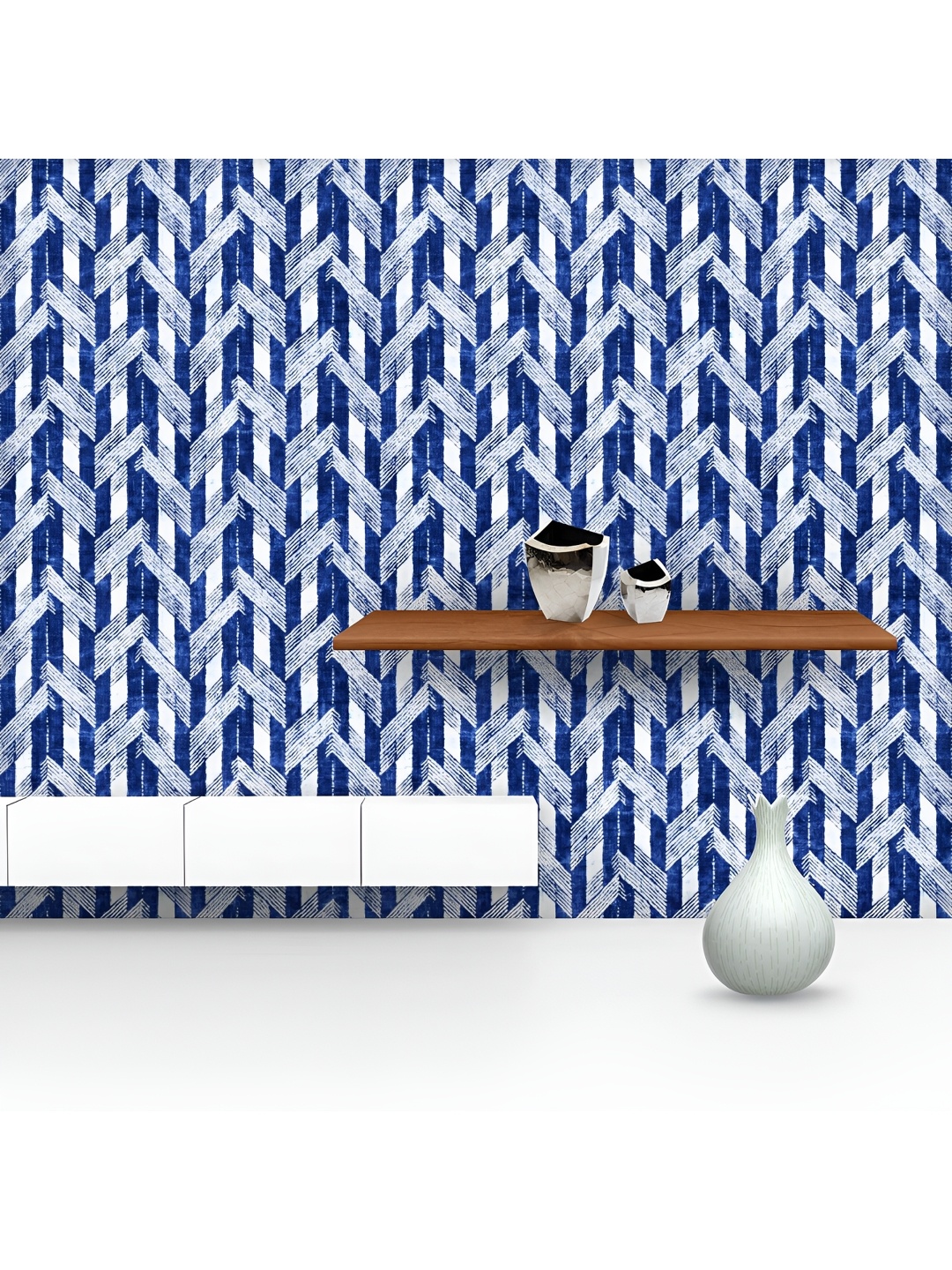 

ArtzFolio Printed UV-Resistant Anti-Bacterial Abstract Herringbone Peel & Stick Wallpaper, Multi