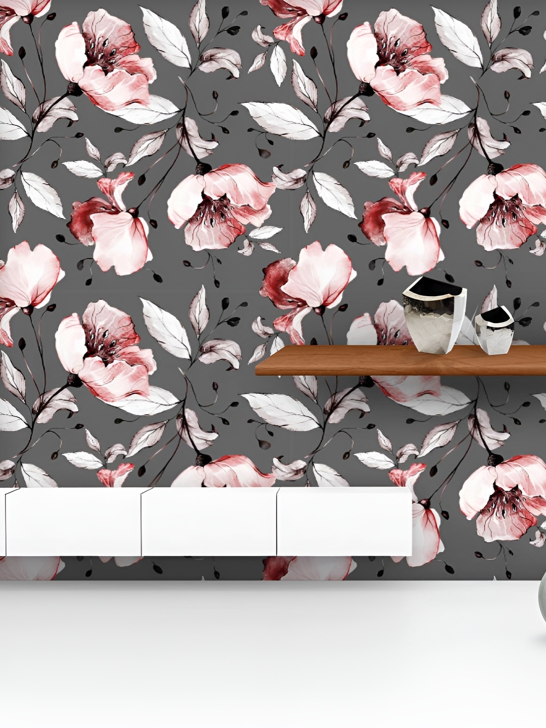 

ArtzFolio Printed UV-Resistant Anti-Bacterial Hand-Drawn Spring Flowers Peel & Stick Wallpaper, Multi