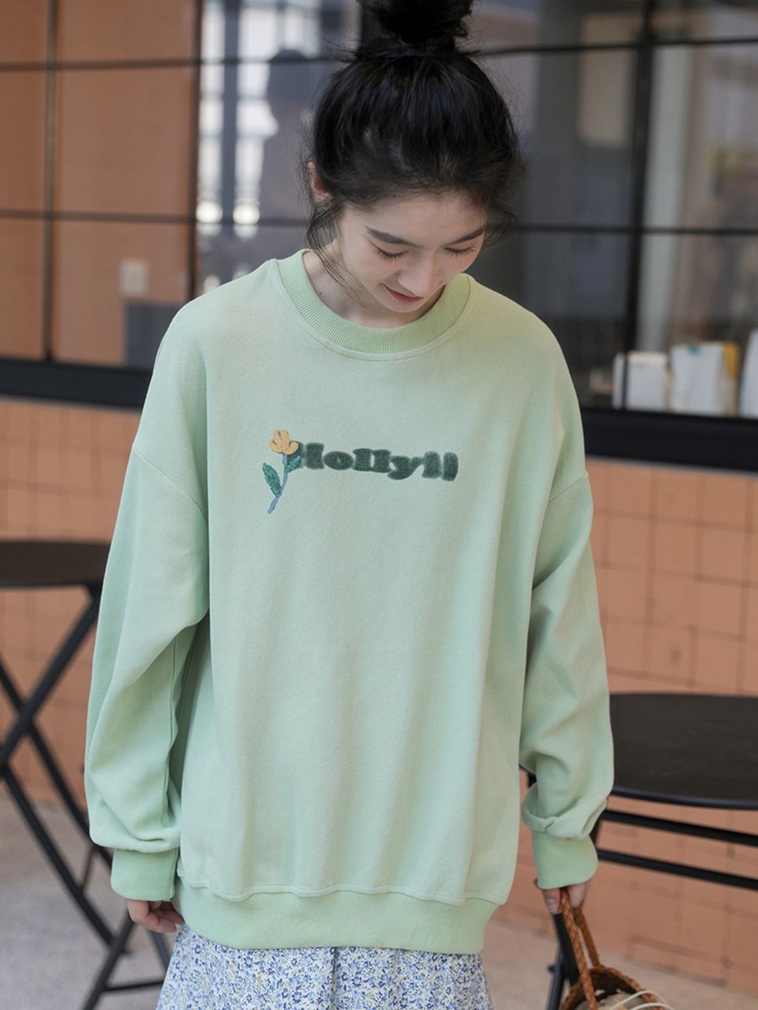 

JC Mode Women Printed Sweatshirt, Green