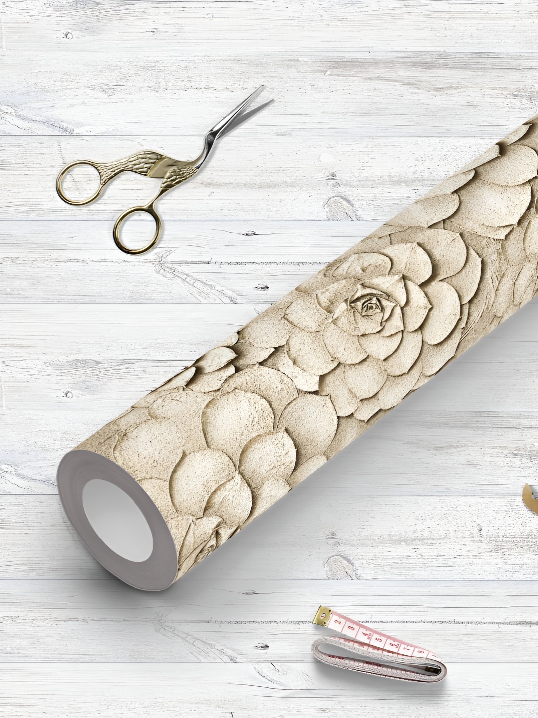 

ArtzFolio Printed UV-Resistant Anti-Bacterial D White Floral Pattern Peel & Stick Wallpaper, Multi