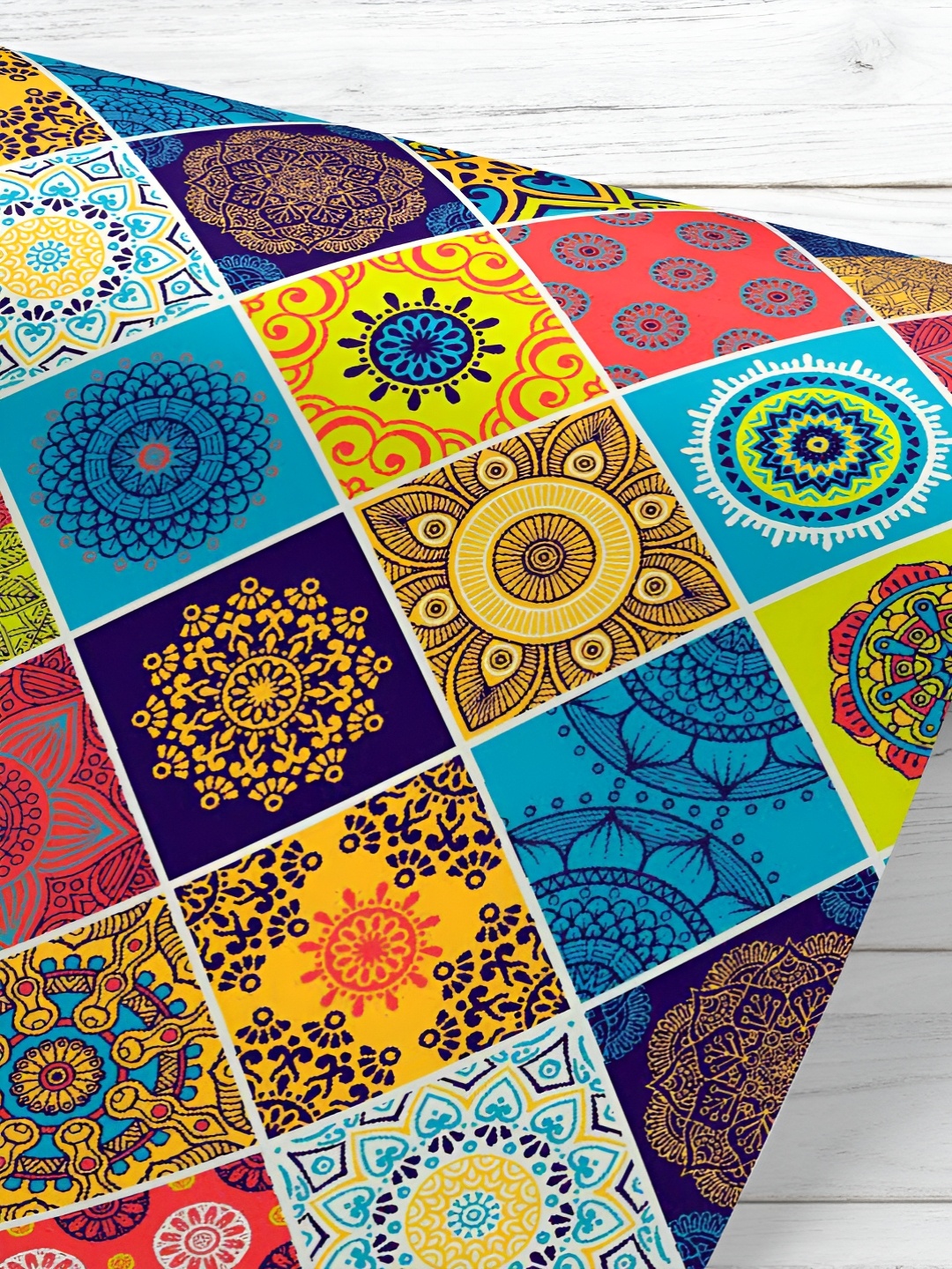 

ArtzFolio Blue & Yellow Floral Printed UV Resistant Wallpaper