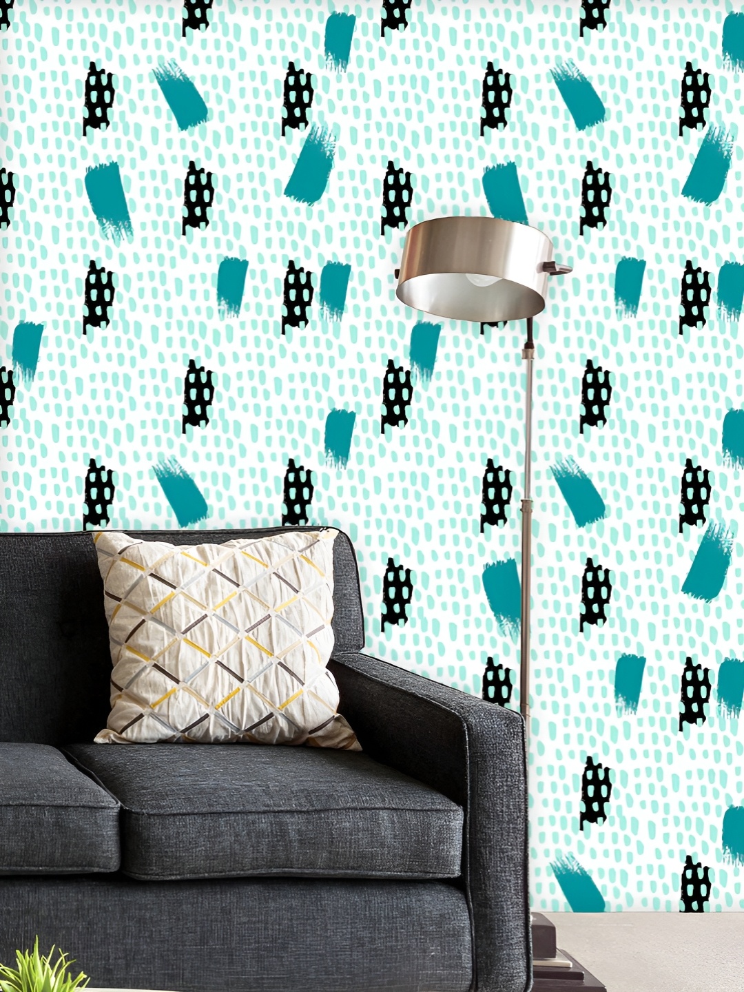 

ArtzFolio Printed UV-Resistant Anti-Bacterial Hand-Drawn Shapes Peel & Stick Wallpaper, Multi