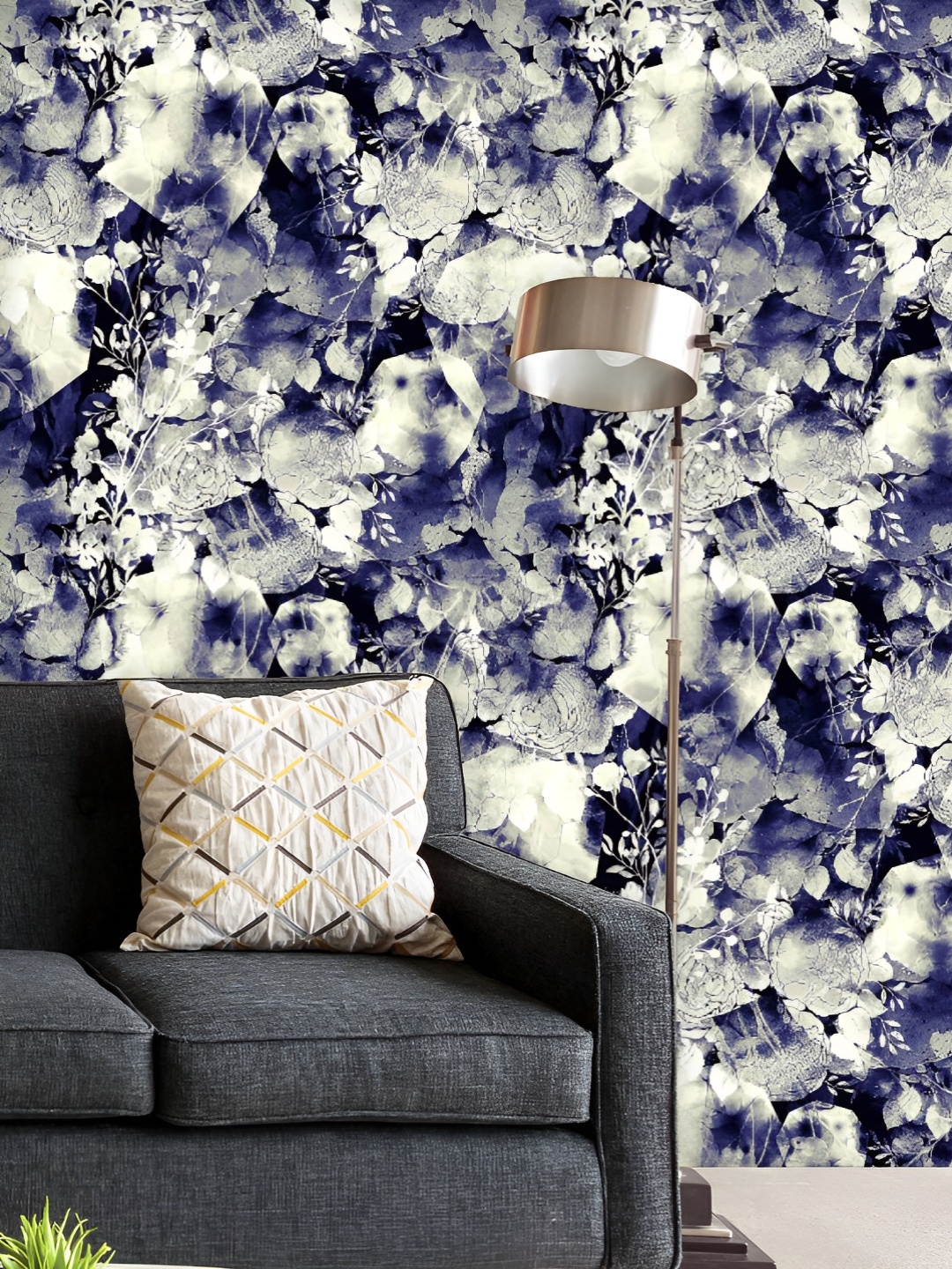 

ArtzFolio Printed UV-Resistant Anti-Bacterial Flowers Leaves Imprints Peel & Stick Wallpaper, Multi