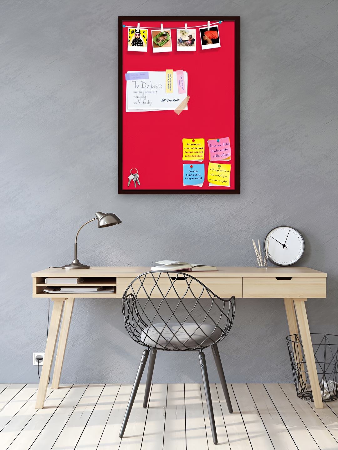 

ArtzFolio Wooden Notice Board, Red