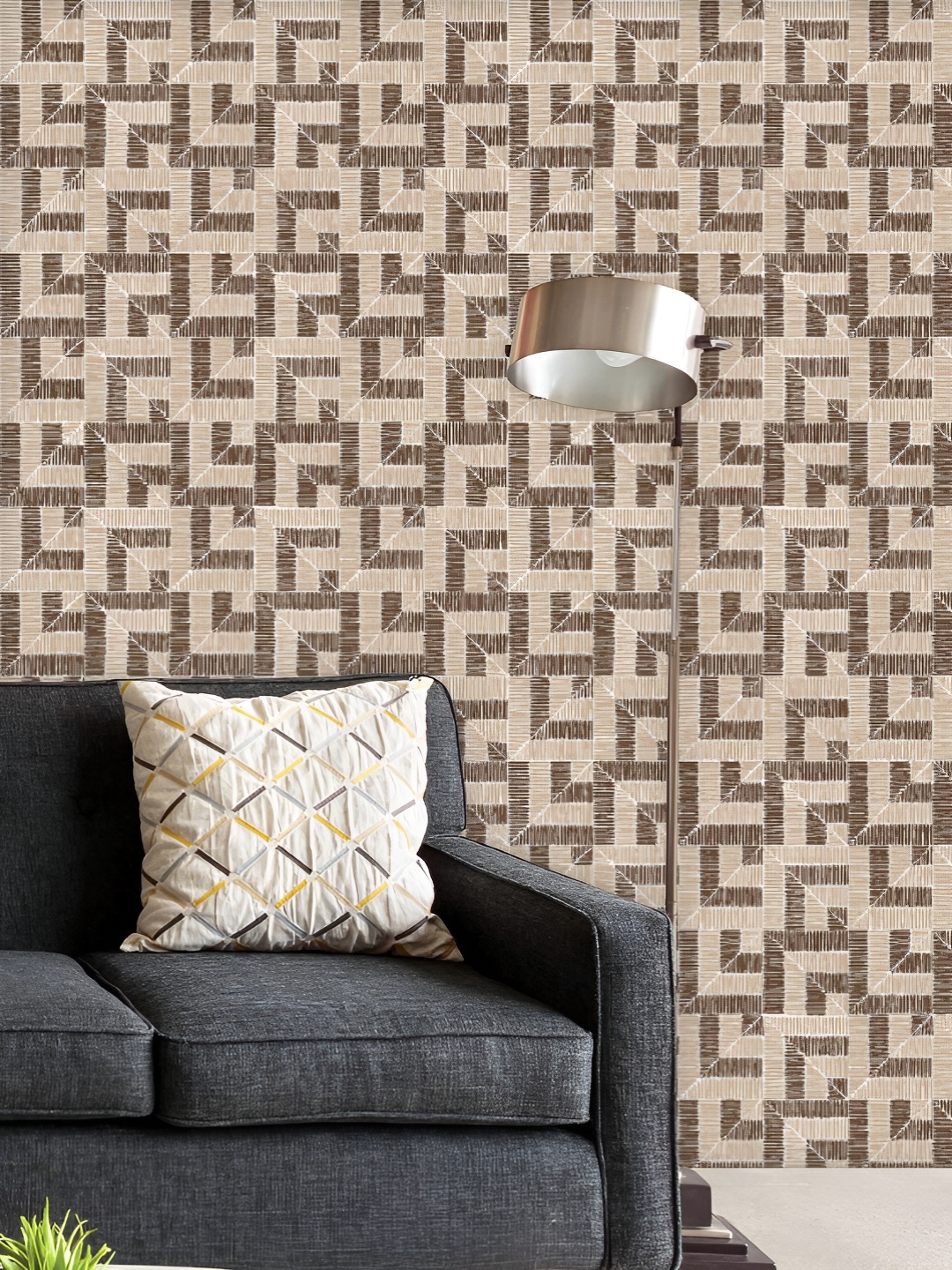 

ArtzFolio Printed UV-Resistant Anti-Bacterial Geometric Vintage Peel & Stick Wallpaper, Multi