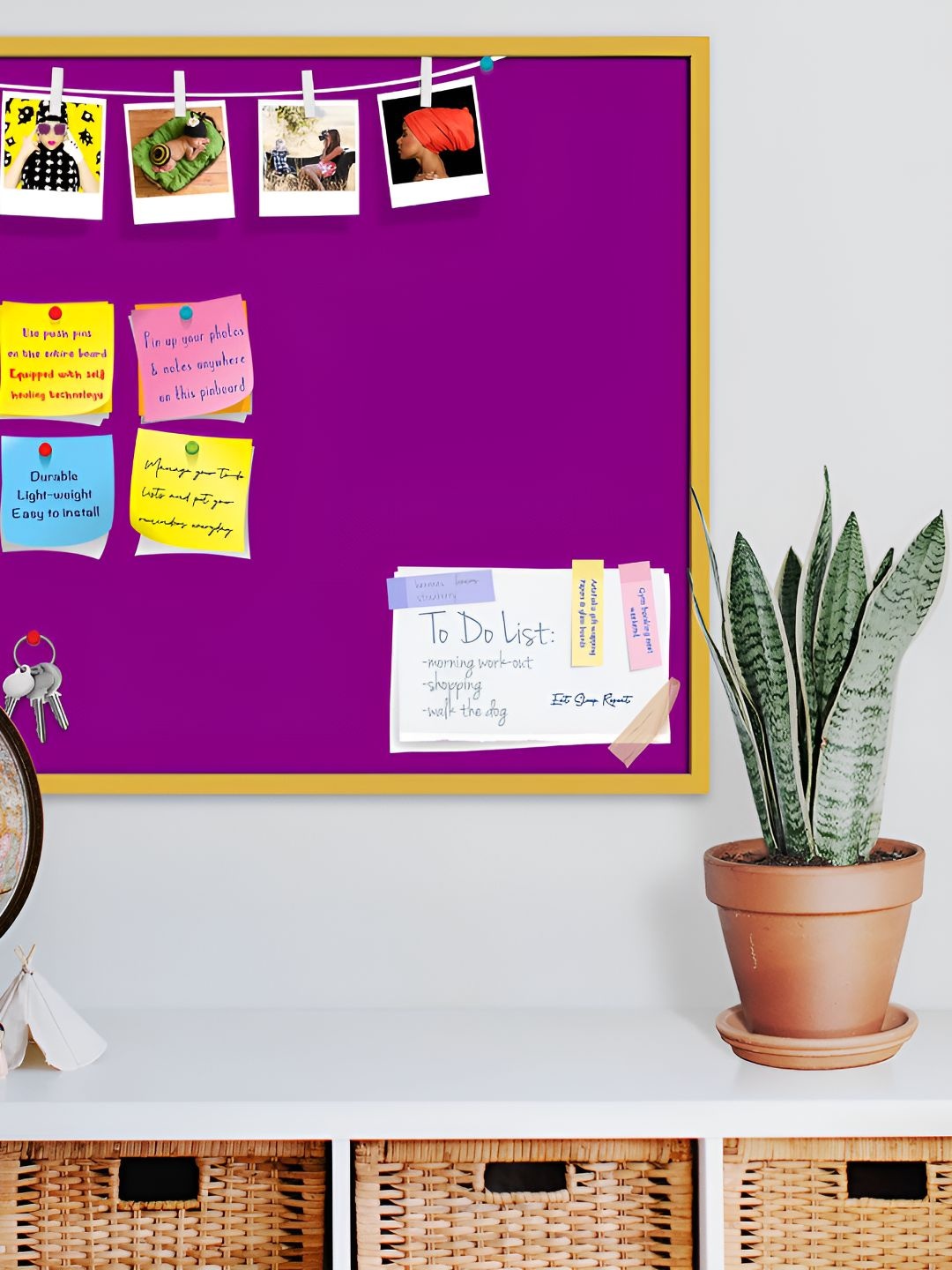 

ArtzFolio Wooden Notice Pin Board, Purple