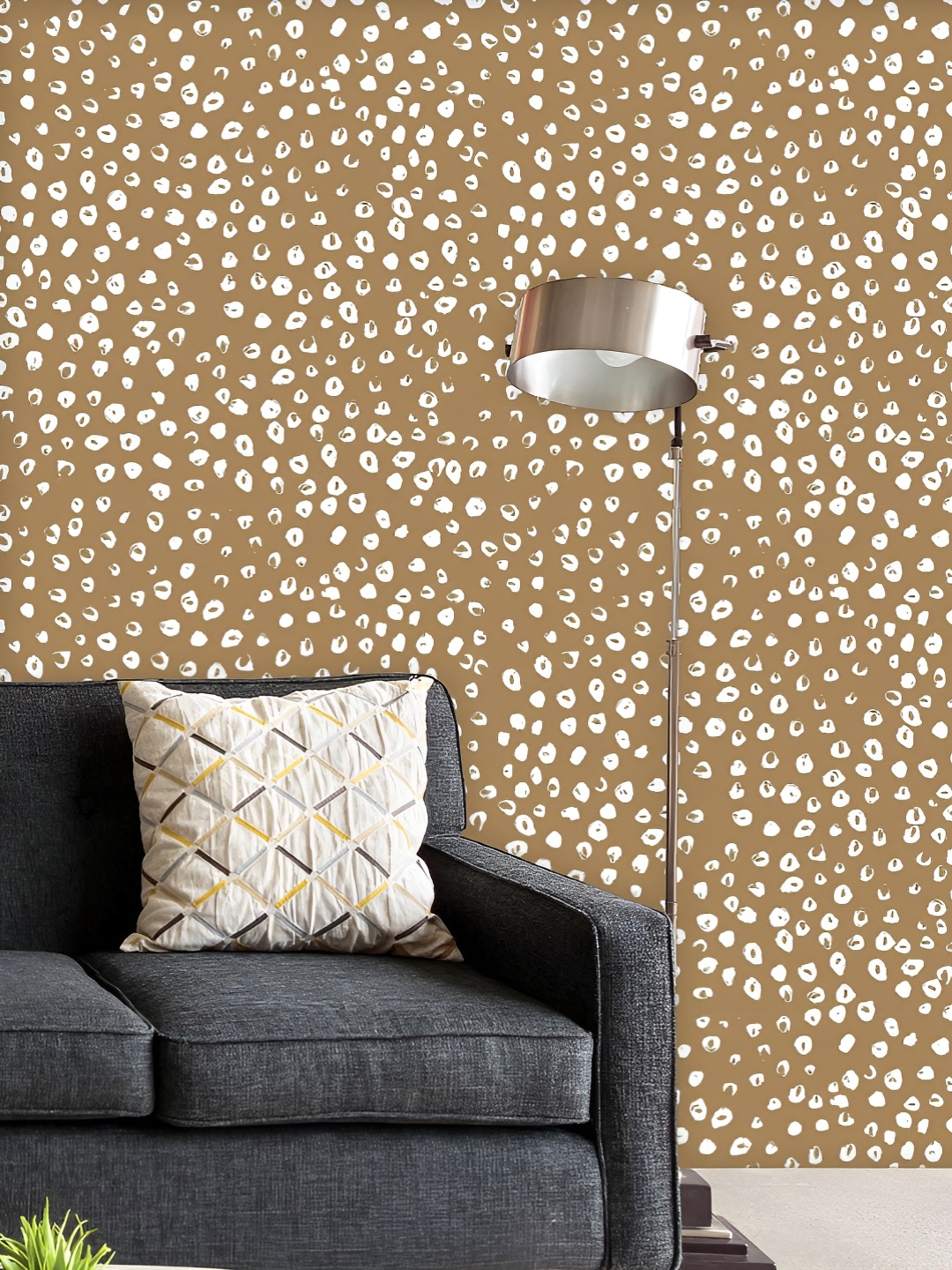 

ArtzFolio Beige & White Printed UV Resistant Wallpaper