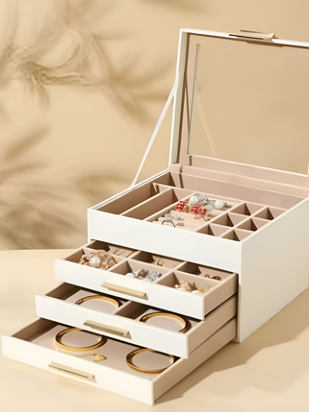 

KriShyam White 4 Layer Jewellery Organisers