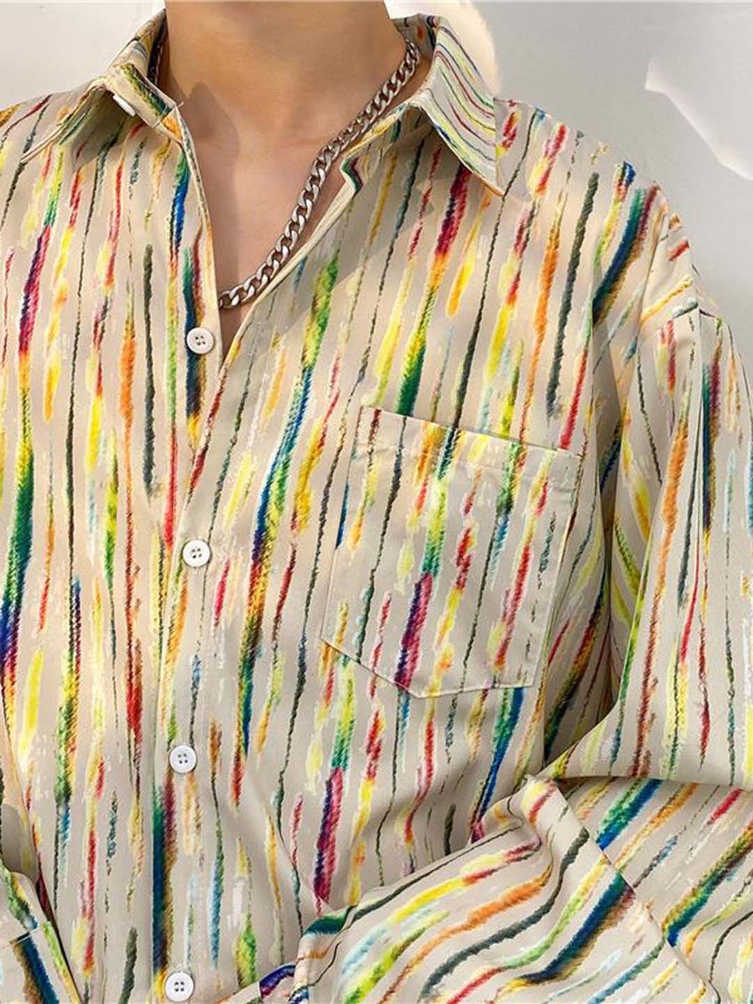 

StyleCast Men Opaque Striped Casual Shirt, Multi