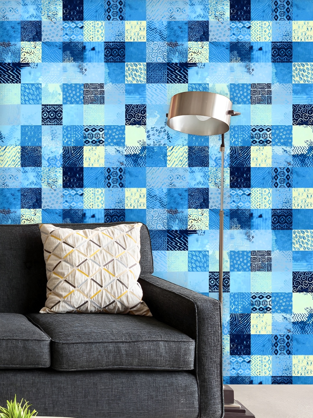 

ArtzFolio Printed UV-Resistant Anti-Bacterial Ethnic Watercolor Motifs Art Peel & Stick Wallpaper, Multi