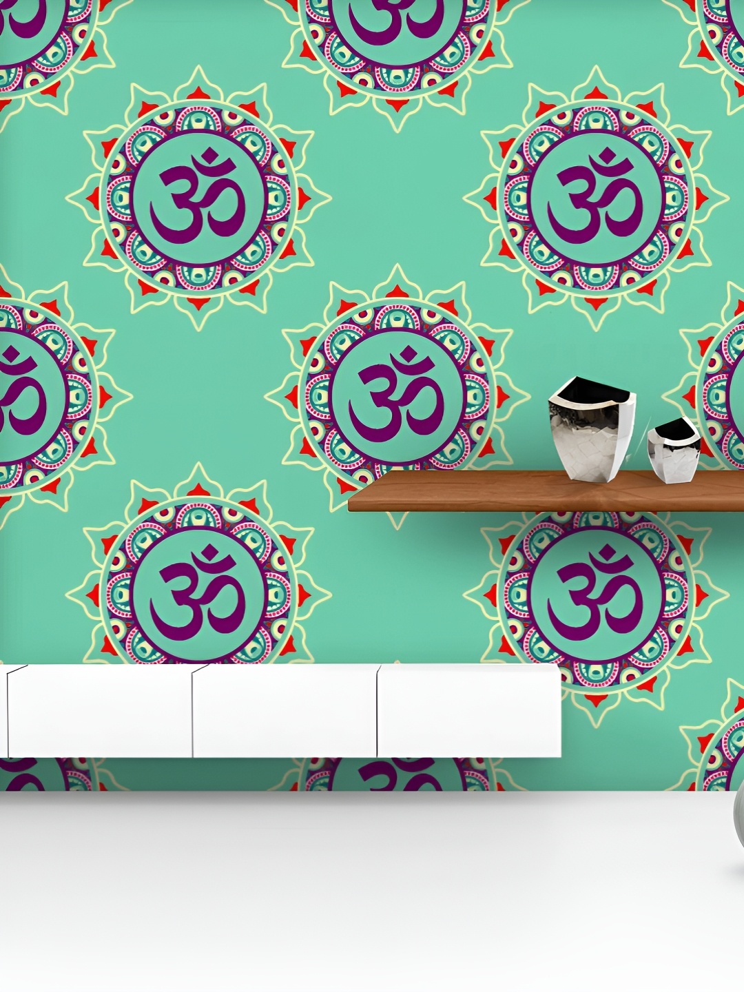

ArtzFolio Green & Purple Peel & Stick Wallpaper