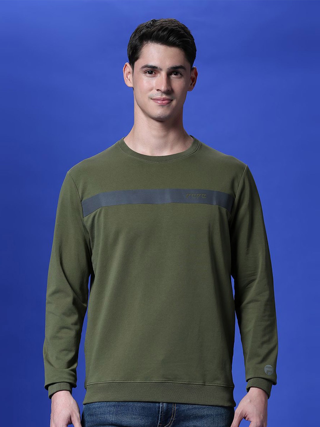 

Pepe Jeans Men Printed Sweatshirt, Olive