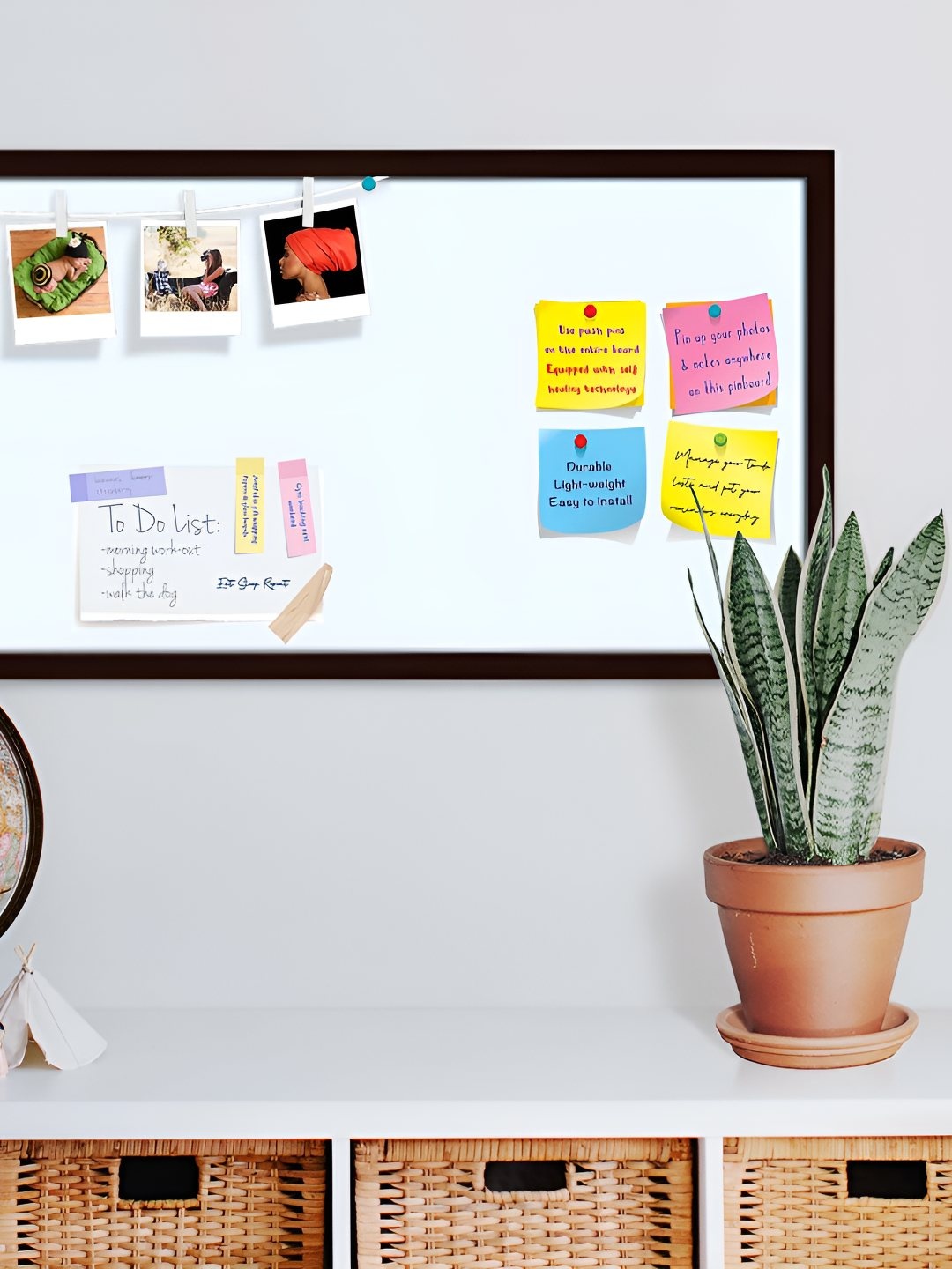 

ArtzFolio Wooden Notice Pin Board, White
