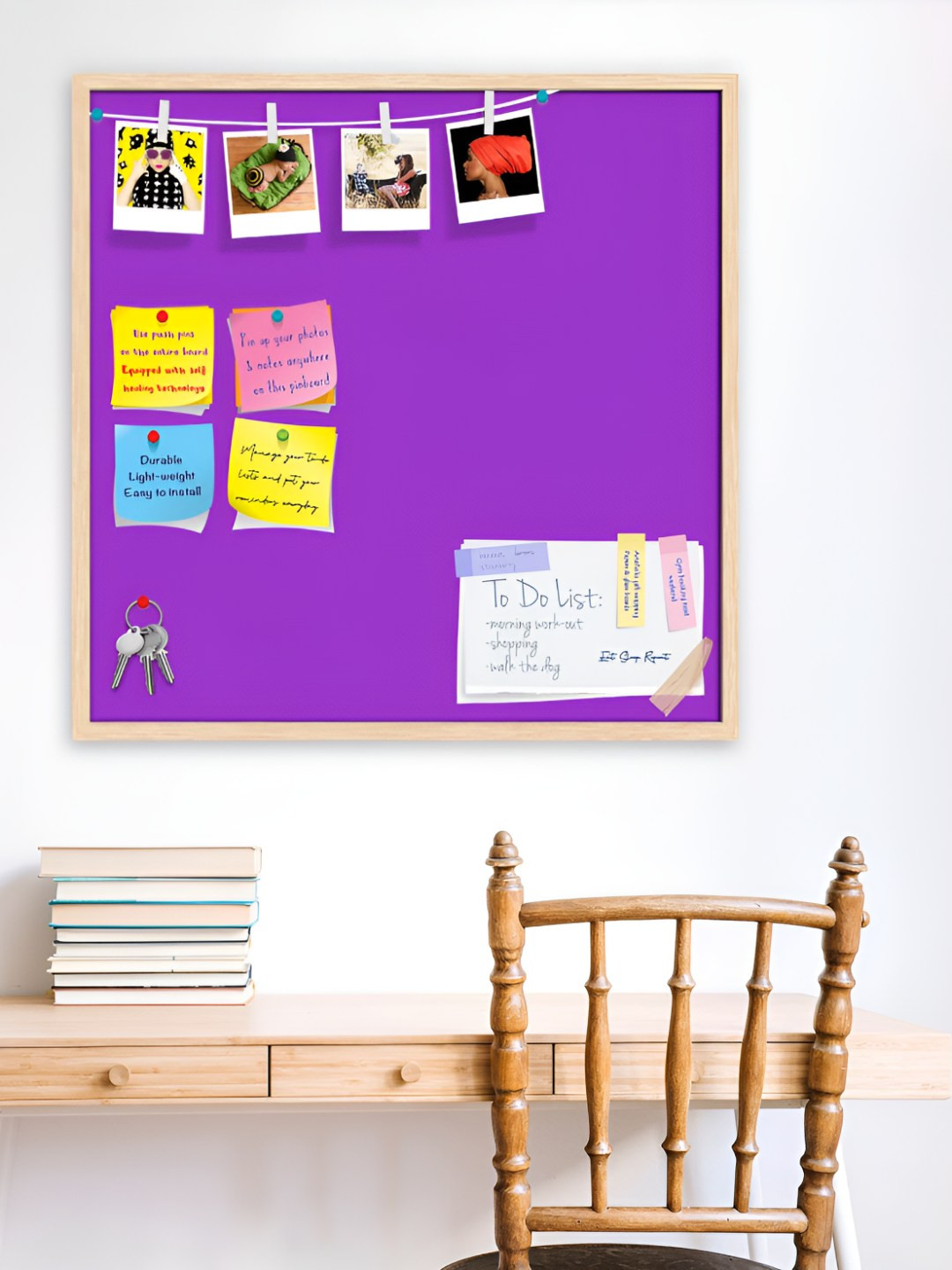 

ArtzFolio Wooden Notice Pin Board, Purple