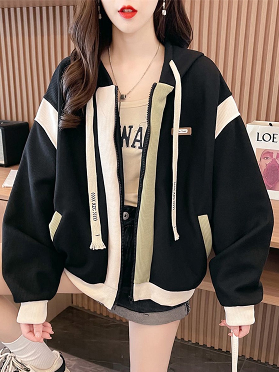 

JC Mode Women Hooded Sweatshirt, Black
