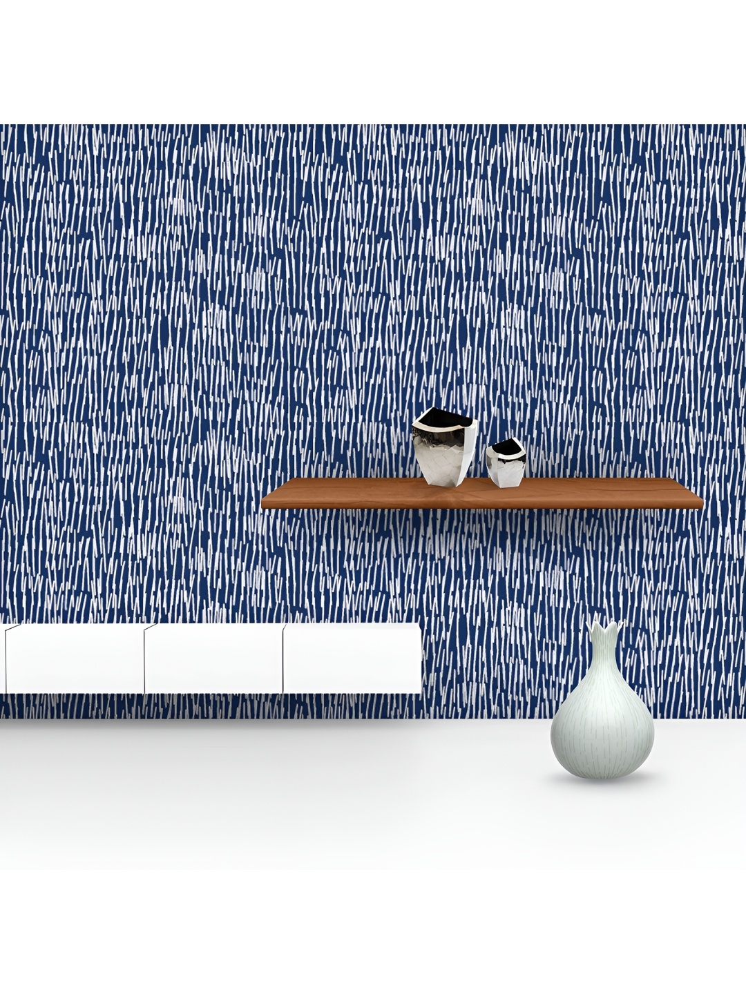 

ArtzFolio Printed UV-Resistant Anti-Bacterial Hand-Drawn Chaotic Dashes Peel & Stick Wallpaper, Multi