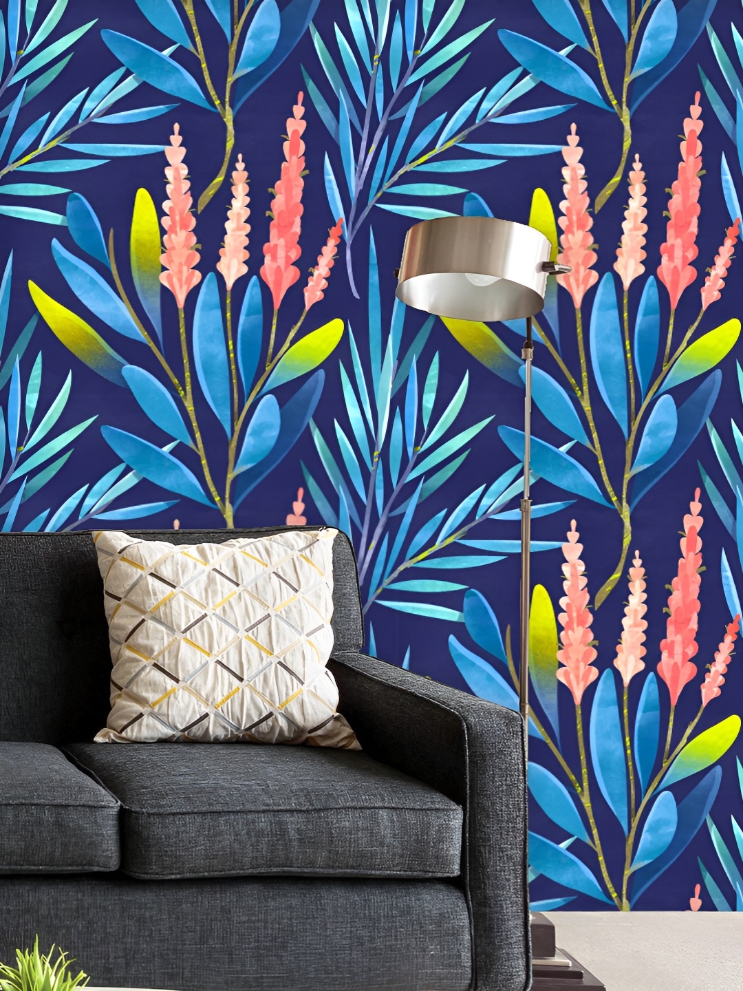 

ArtzFolio Printed UV-Resistant Anti-Bacterial Colorful Botanical Style Peel & Stick Wallpaper, Multi