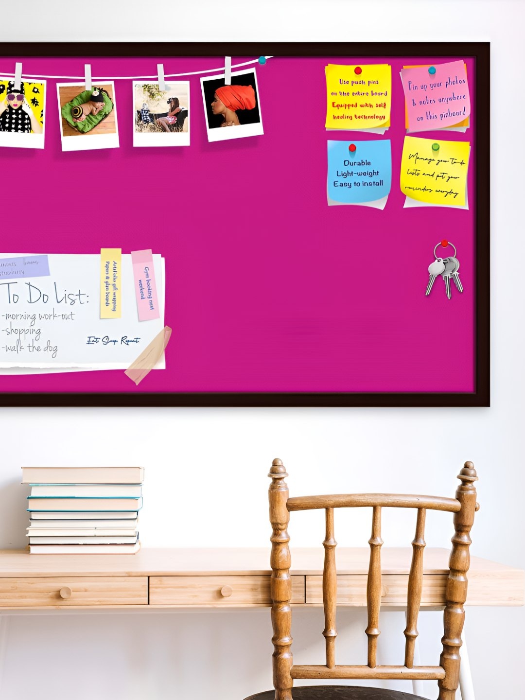 

ArtzFolio Wooden Notice Pin Board, Pink